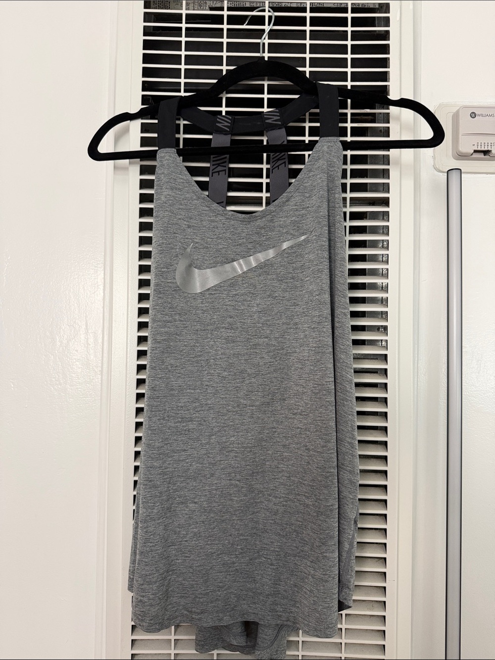 Nike Gray Heather Racerback Tank with Logo Straps